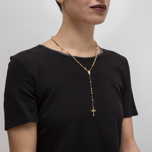ROSARY NECKLACE  - VERMEIL SILVER