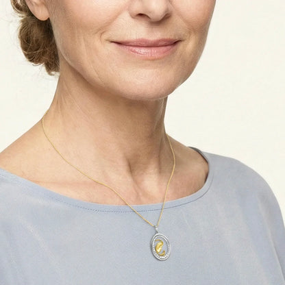 VIRGIN MARY KETTING - GOUD EN DIAMANTEN