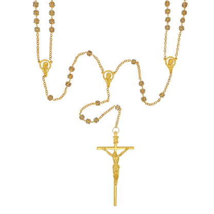 WEDDING LASSO ROSARY - GOLDEN METAL
