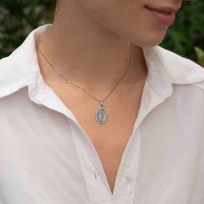 MIRACULOUS AND CHAIN - DIAMONDS - WHITE GOLD