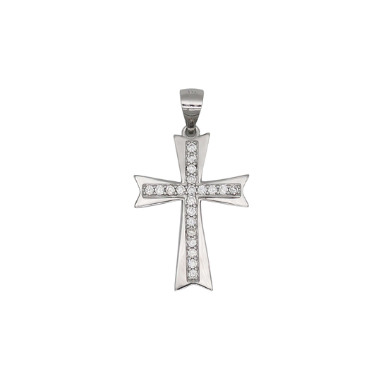 KRUIS HANGER - ZILVER EN ZIRCONS