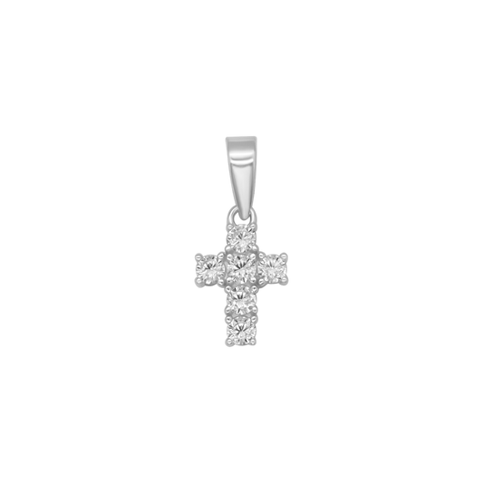 KRUIS HANGER - ZILVER EN ZIRKONIA