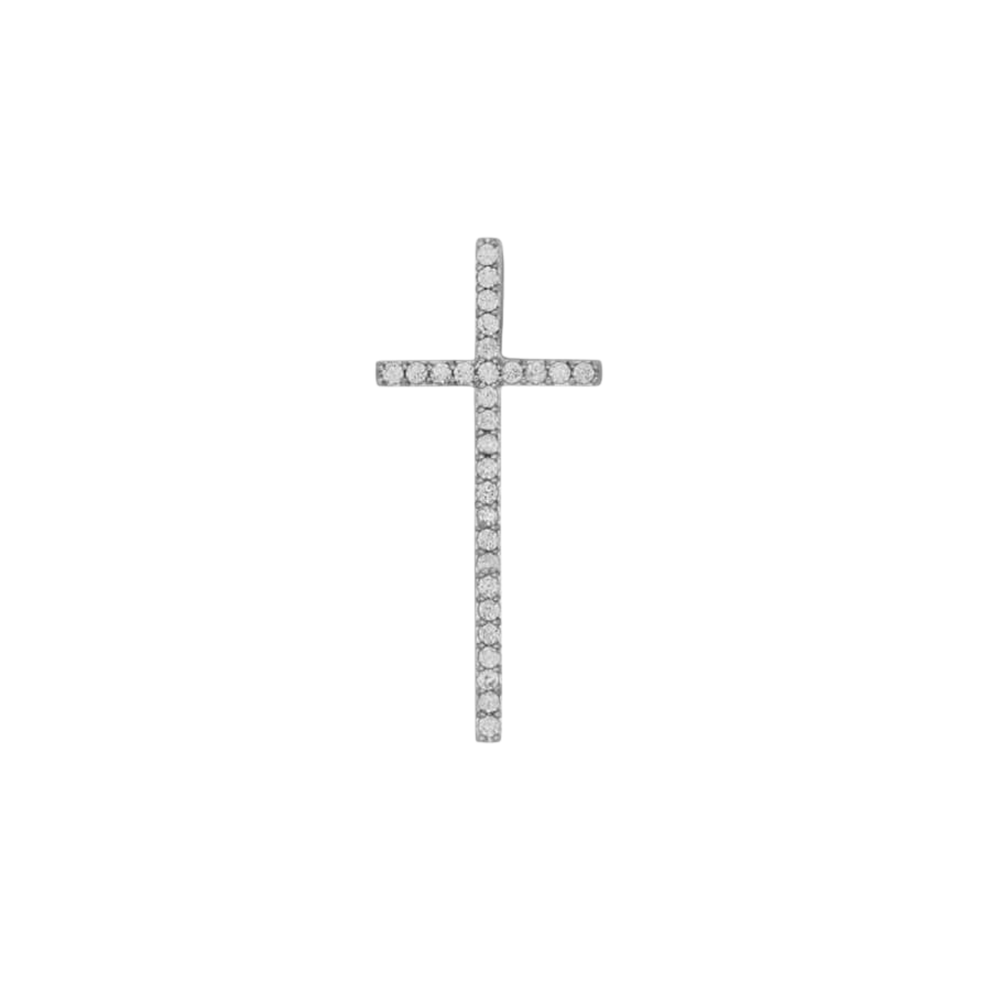 CROSS PENDANT - SILVER AND ZIRCONIA