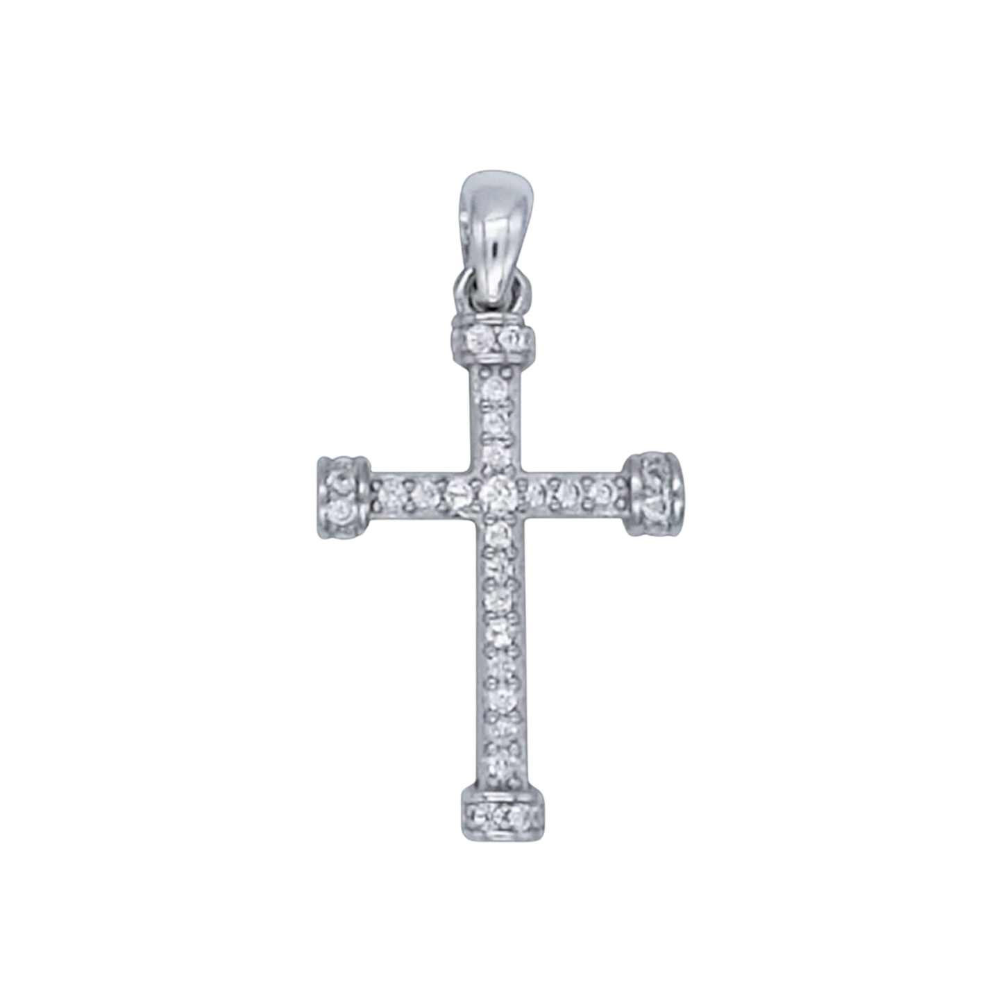 KRUIS HANGER - ZILVER EN ZIRKONIA