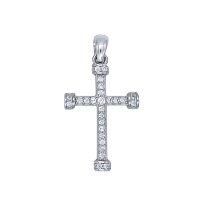 KRUIS HANGER - ZILVER EN ZIRKONIA