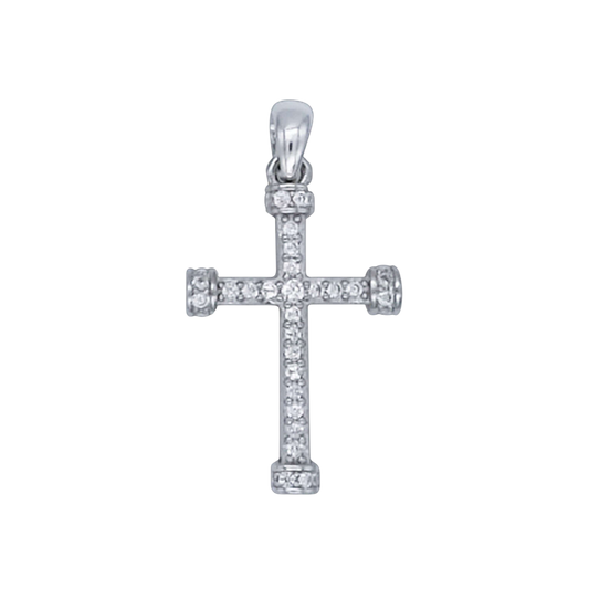 KRUIS HANGER - ZILVER EN ZIRKONIA